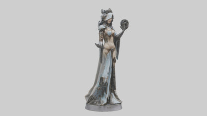 3D model Mechanical Sorceress statue model VR / AR / low-poly