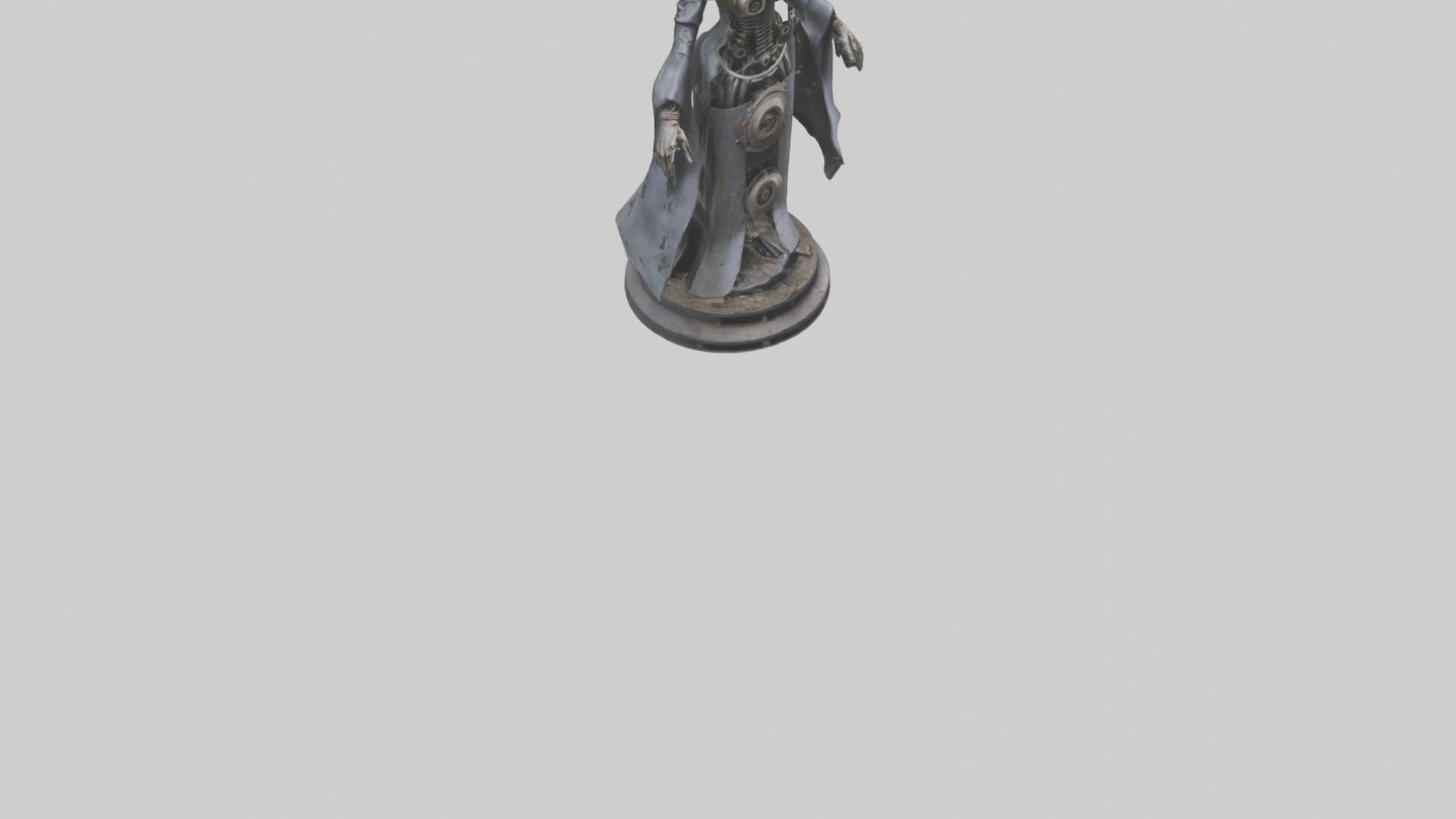 3D model Mechanical Witch statue model VR / AR / low-poly