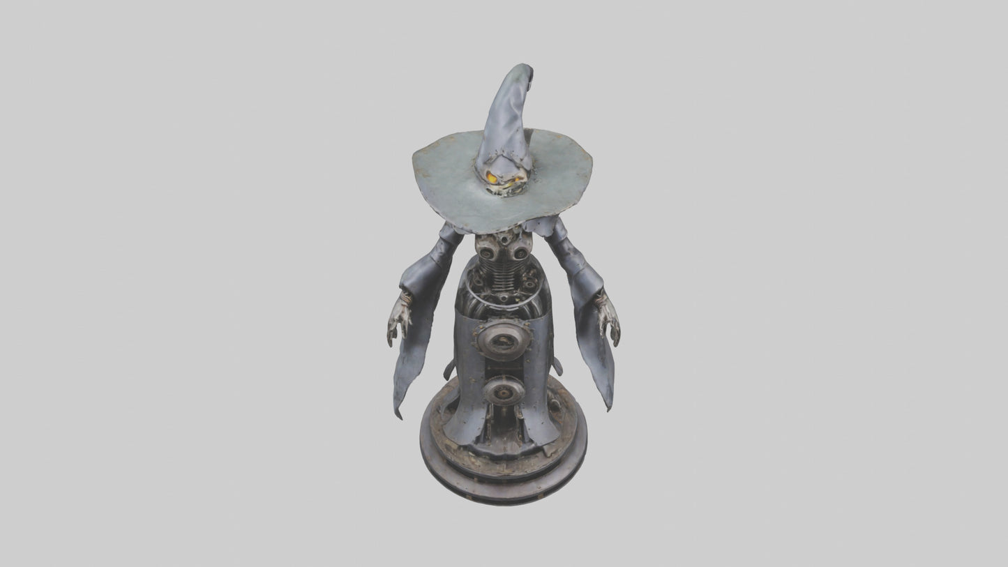 3D model Mechanical Witch statue model VR / AR / low-poly