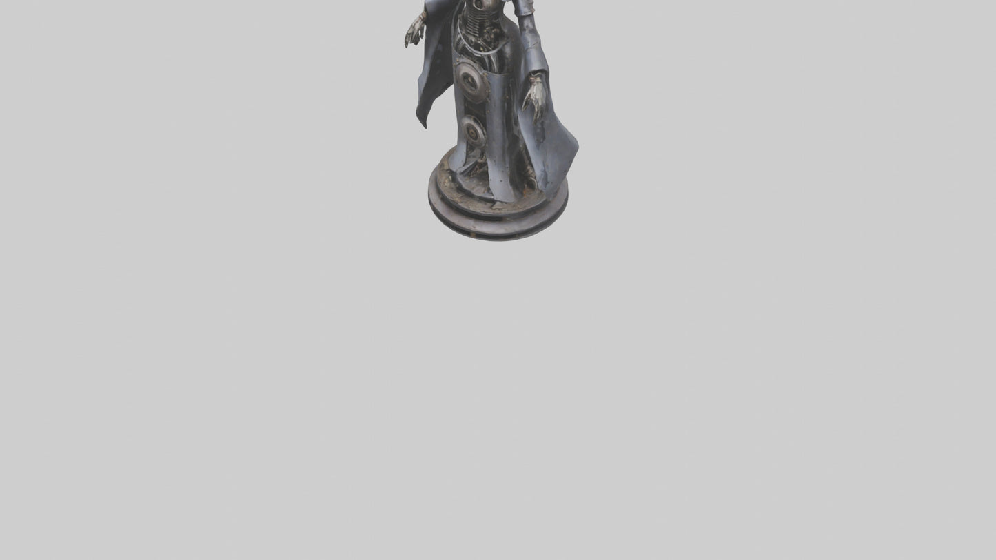 3D model Mechanical Witch statue model VR / AR / low-poly