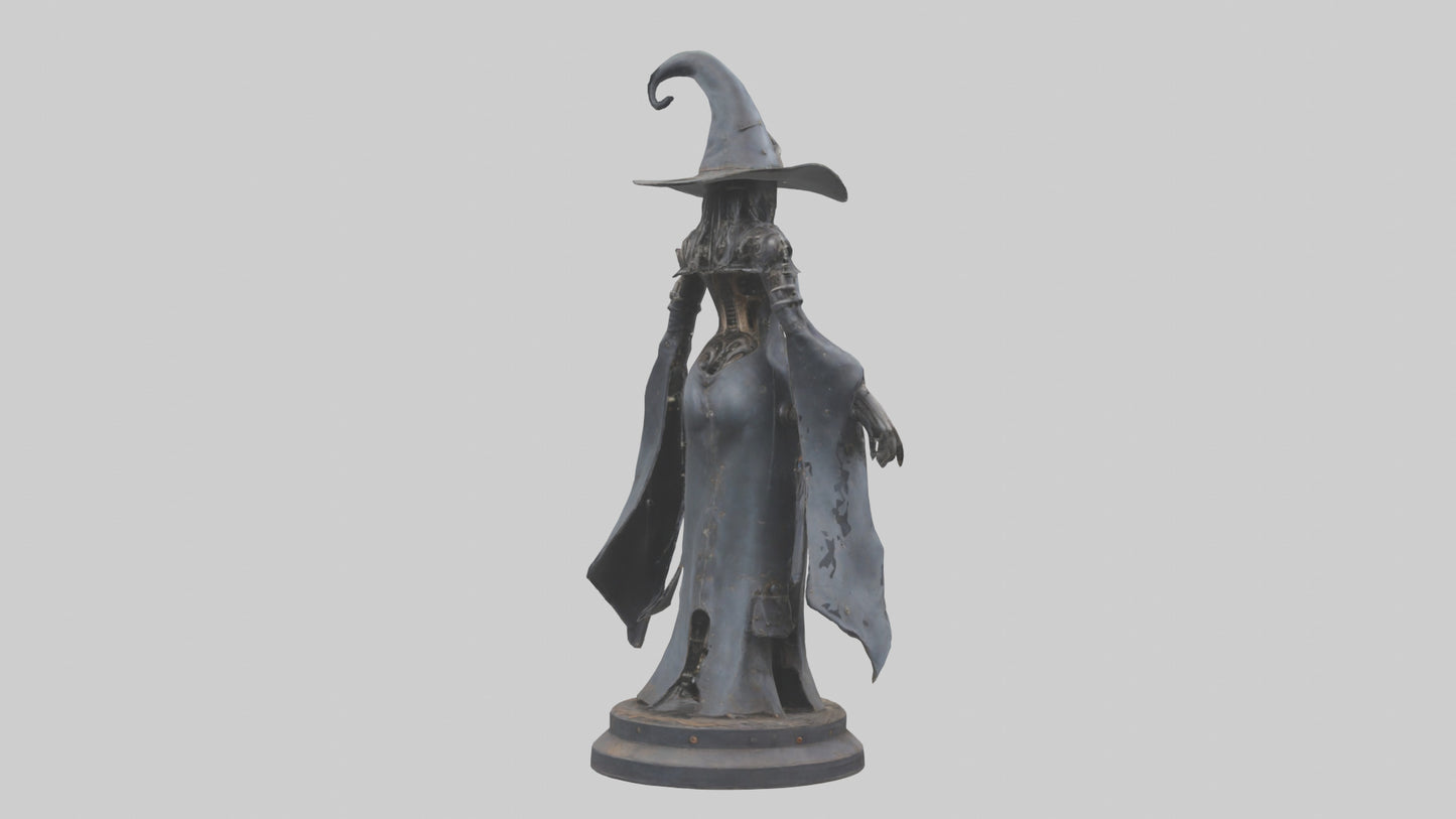 3D model Mechanical Witch statue model VR / AR / low-poly