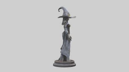 3D model Mechanical Witch statue model VR / AR / low-poly