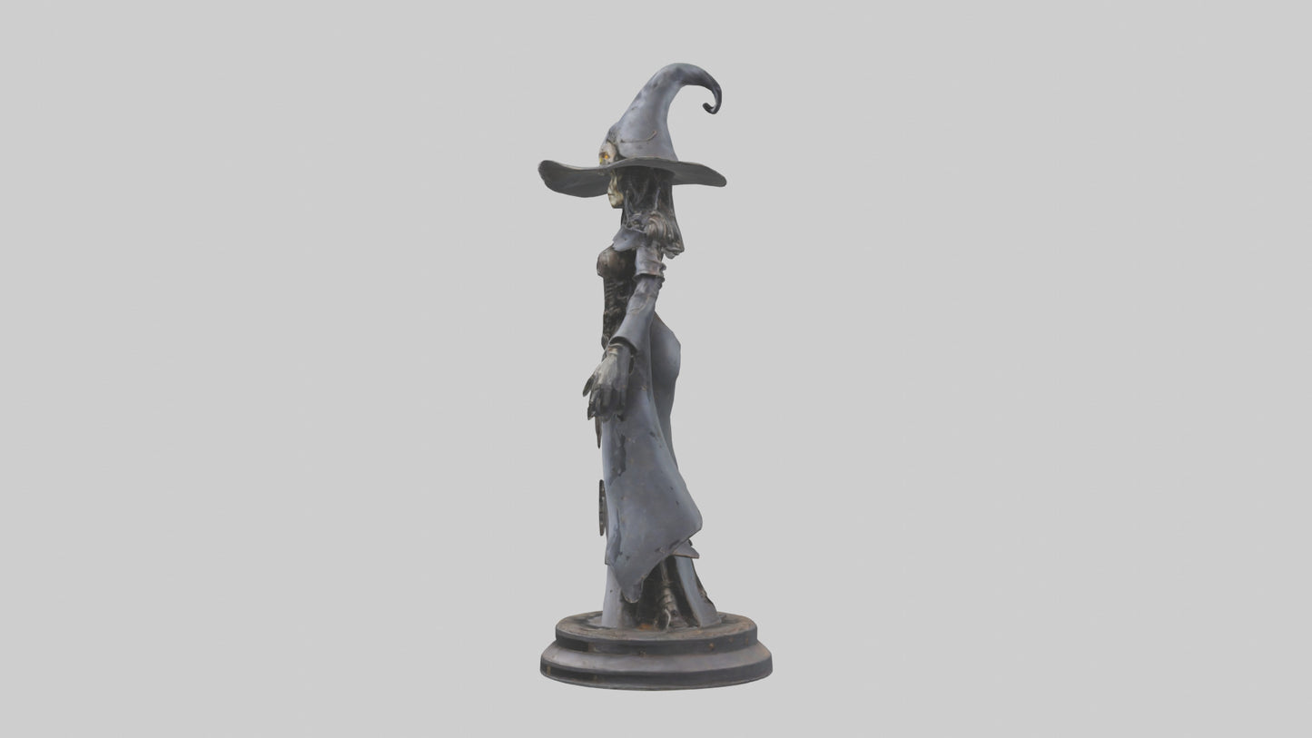 3D model Mechanical Witch statue model VR / AR / low-poly