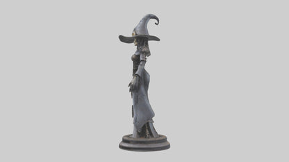 3D model Mechanical Witch statue model VR / AR / low-poly