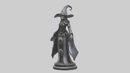 3D model Mechanical Witch statue model VR / AR / low-poly