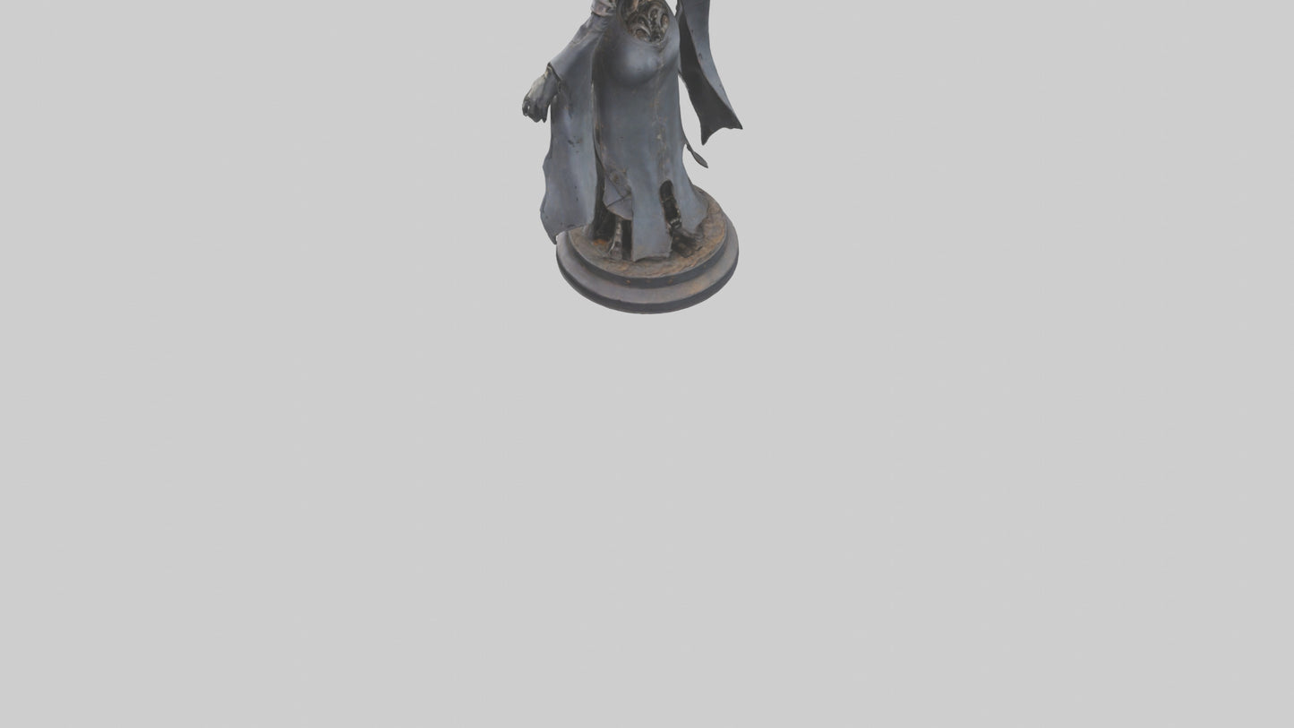 3D model Mechanical Witch statue model VR / AR / low-poly