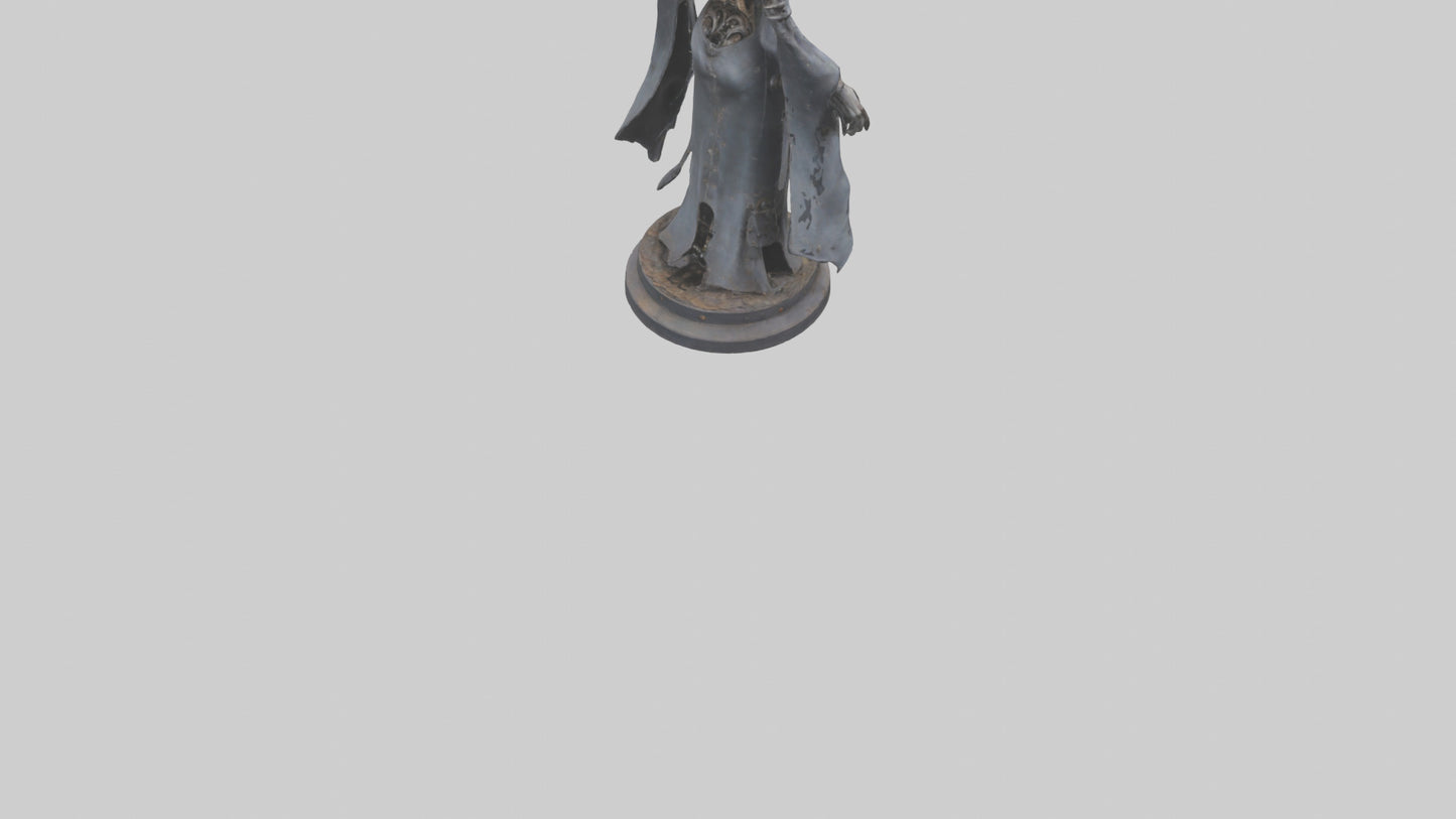 3D model Mechanical Witch statue model VR / AR / low-poly