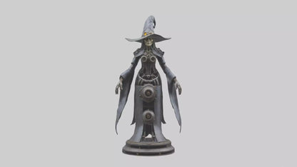 3D model Mechanical Witch statue model VR / AR / low-poly