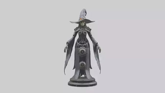 3D model Mechanical Witch statue model VR / AR / low-poly
