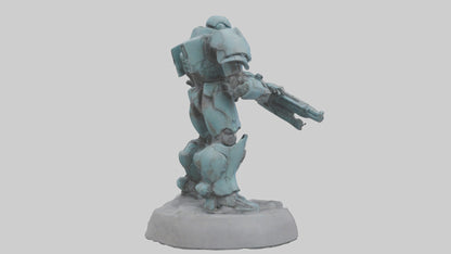 3D model MechSoldier statue model VR / AR / low-poly