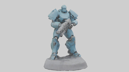 3D model MechSoldier statue model VR / AR / low-poly
