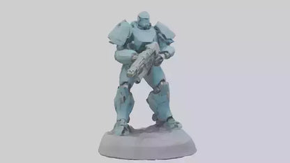 3D model MechSoldier statue model VR / AR / low-poly