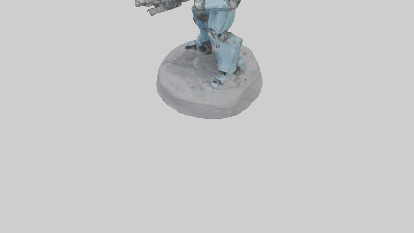 3D model MechSoldier statue model VR / AR / low-poly