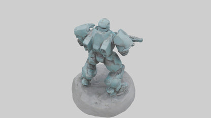 3D model MechSoldier statue model VR / AR / low-poly