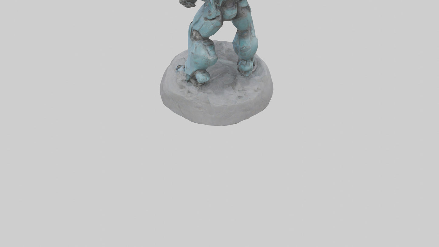 3D model MechSoldier statue model VR / AR / low-poly