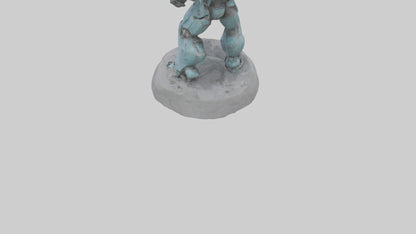 3D model MechSoldier statue model VR / AR / low-poly