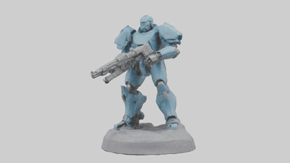 3D model MechSoldier statue model VR / AR / low-poly