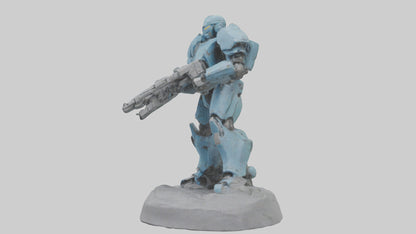 3D model MechSoldier statue model VR / AR / low-poly