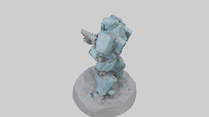3D model MechSoldier statue model VR / AR / low-poly