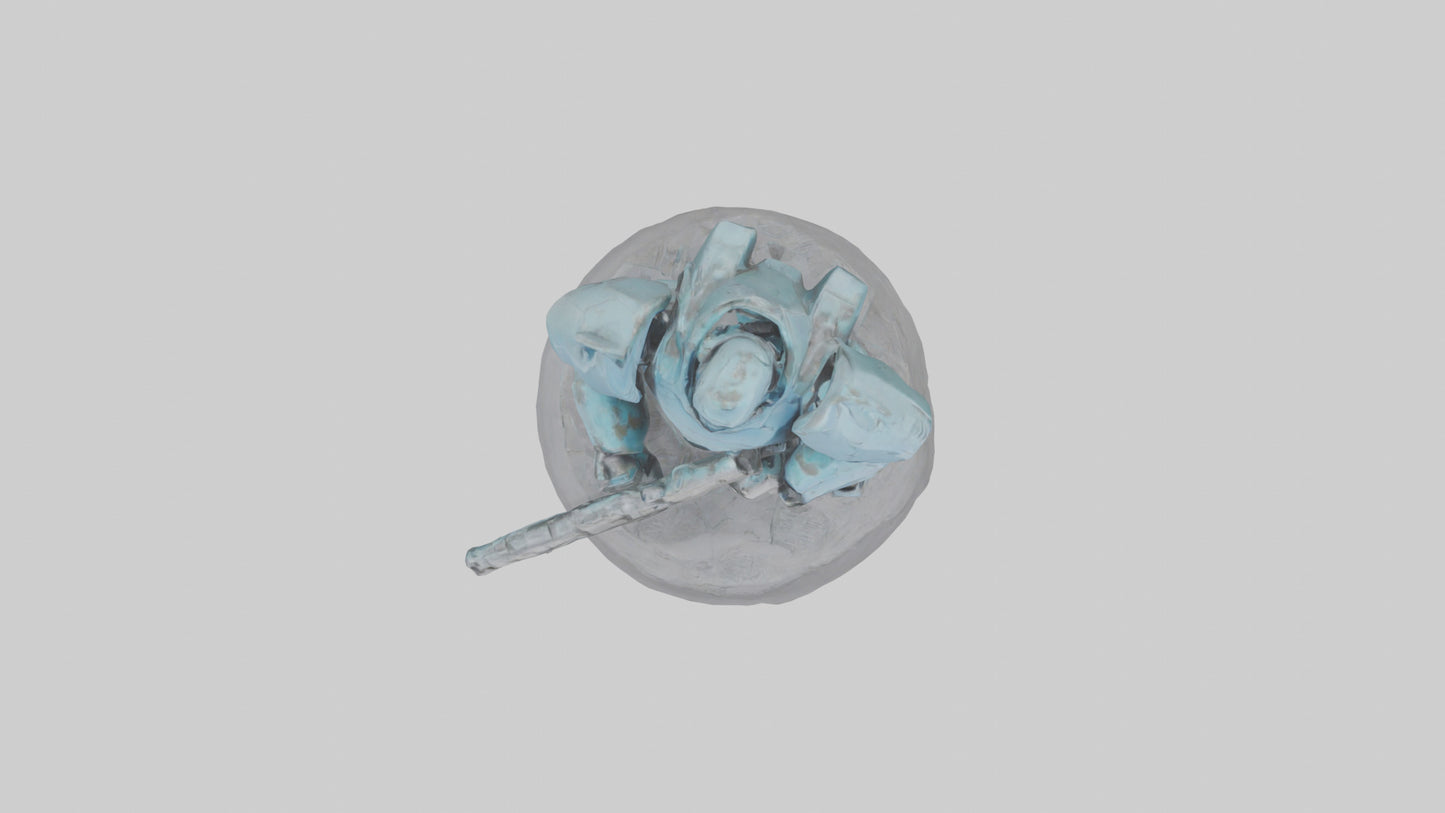 3D model MechSoldier statue model VR / AR / low-poly
