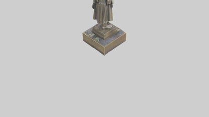 MedalWinning Soldier Statue model VR / AR / low-poly