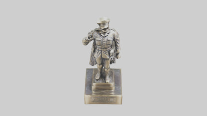 MedalWinning Soldier Statue model VR / AR / low-poly