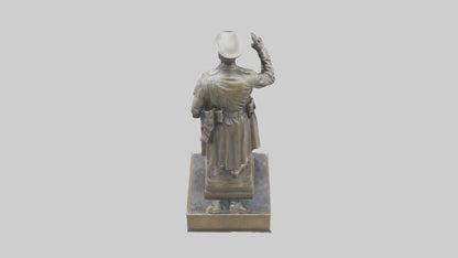 MedalWinning Soldier Statue model VR / AR / low-poly