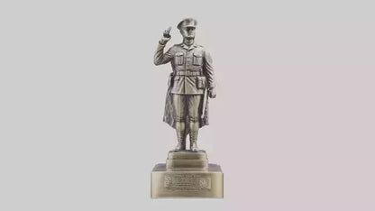 MedalWinning Soldier Statue model VR / AR / low-poly