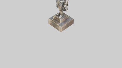 MedalWinning Soldier Statue model VR / AR / low-poly
