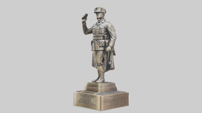 MedalWinning Soldier Statue model VR / AR / low-poly