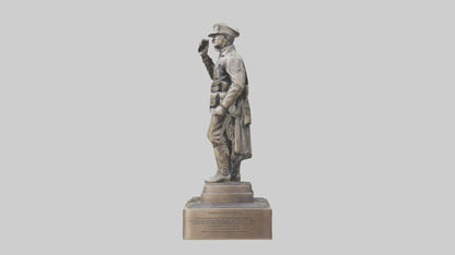 MedalWinning Soldier Statue model VR / AR / low-poly