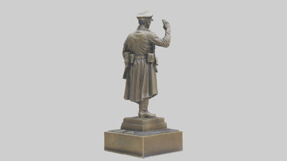 MedalWinning Soldier Statue model VR / AR / low-poly