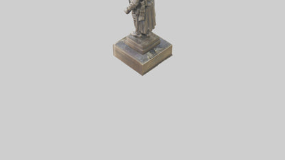 MedalWinning Soldier Statue model VR / AR / low-poly