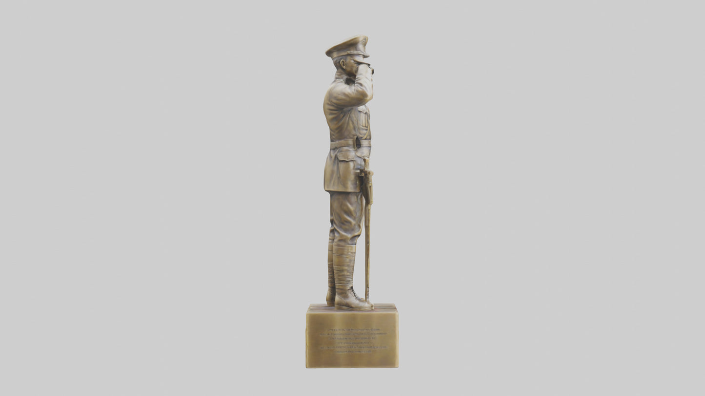 3D model MedalWinning Soldier Tribute Sculpture model VR / AR / low-poly