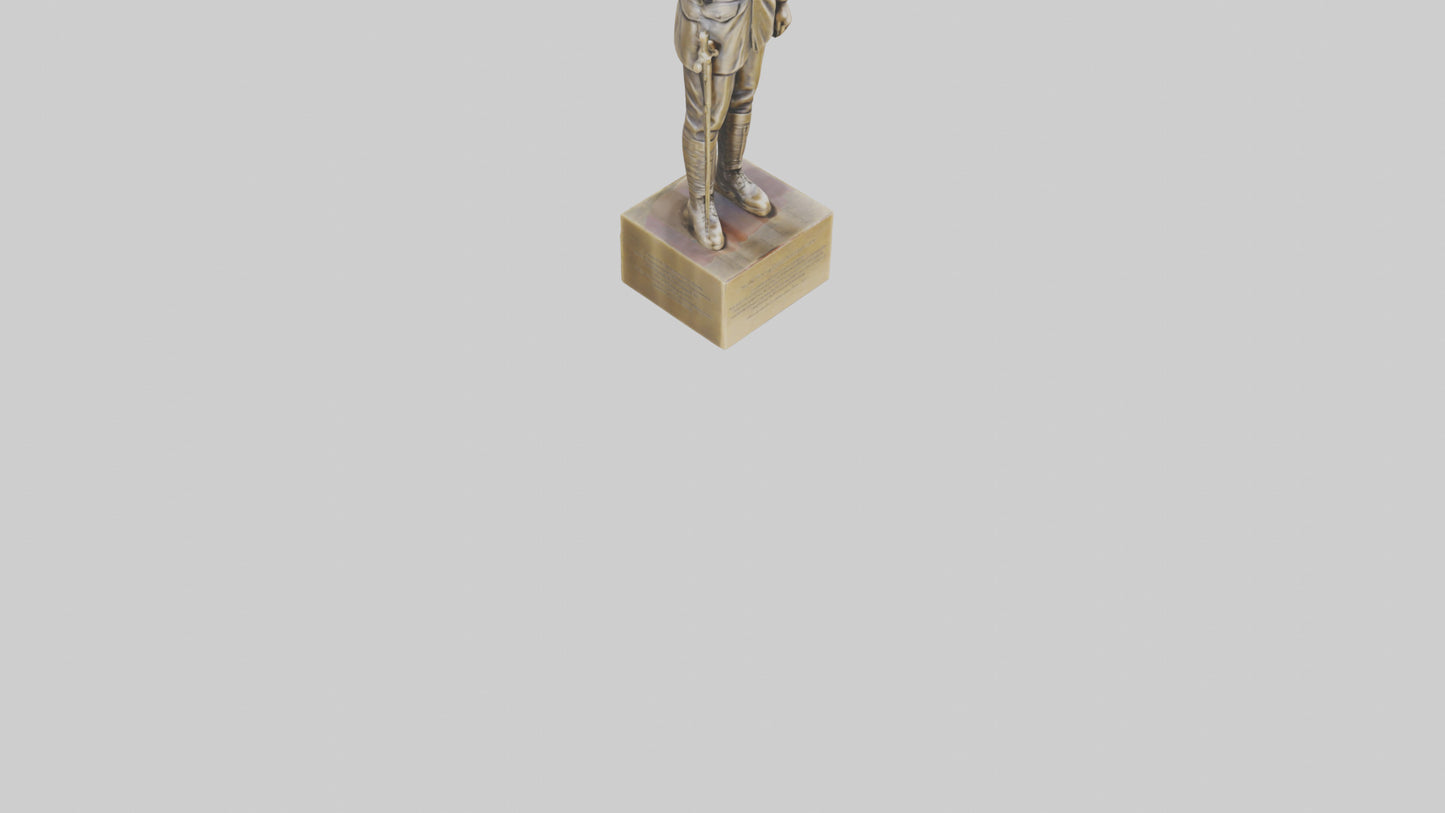 3D model MedalWinning Soldier Tribute Sculpture model VR / AR / low-poly