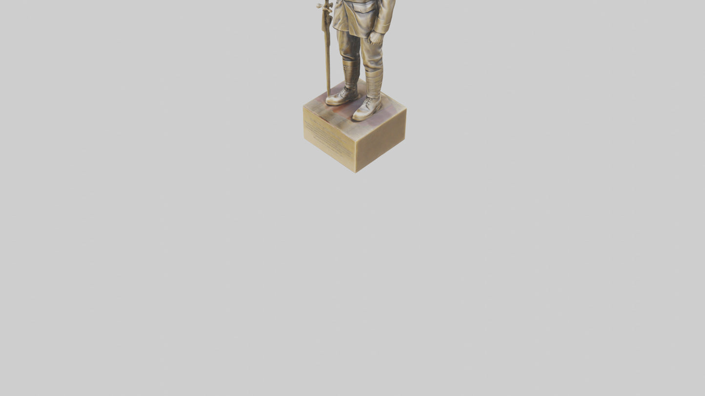 3D model MedalWinning Soldier Tribute Sculpture model VR / AR / low-poly