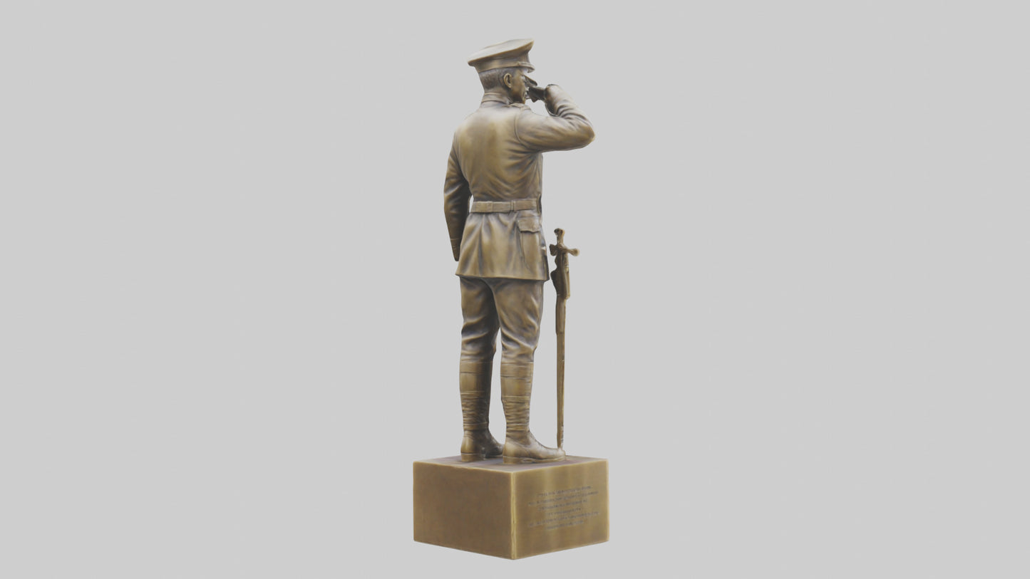 3D model MedalWinning Soldier Tribute Sculpture model VR / AR / low-poly
