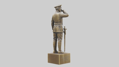 3D model MedalWinning Soldier Tribute Sculpture model VR / AR / low-poly