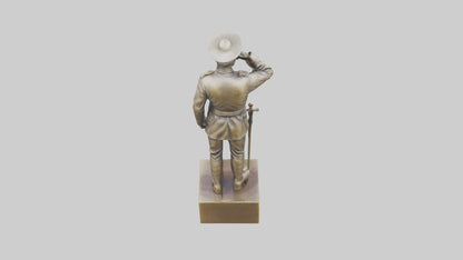 3D model MedalWinning Soldier Tribute Sculpture model VR / AR / low-poly