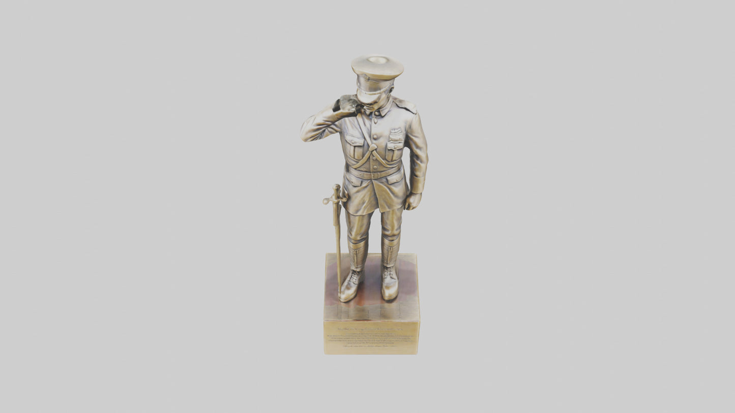 3D model MedalWinning Soldier Tribute Sculpture model VR / AR / low-poly