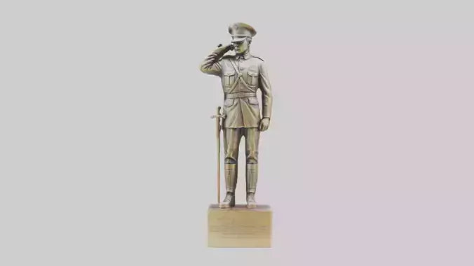 3D model MedalWinning Soldier Tribute Sculpture model VR / AR / low-poly