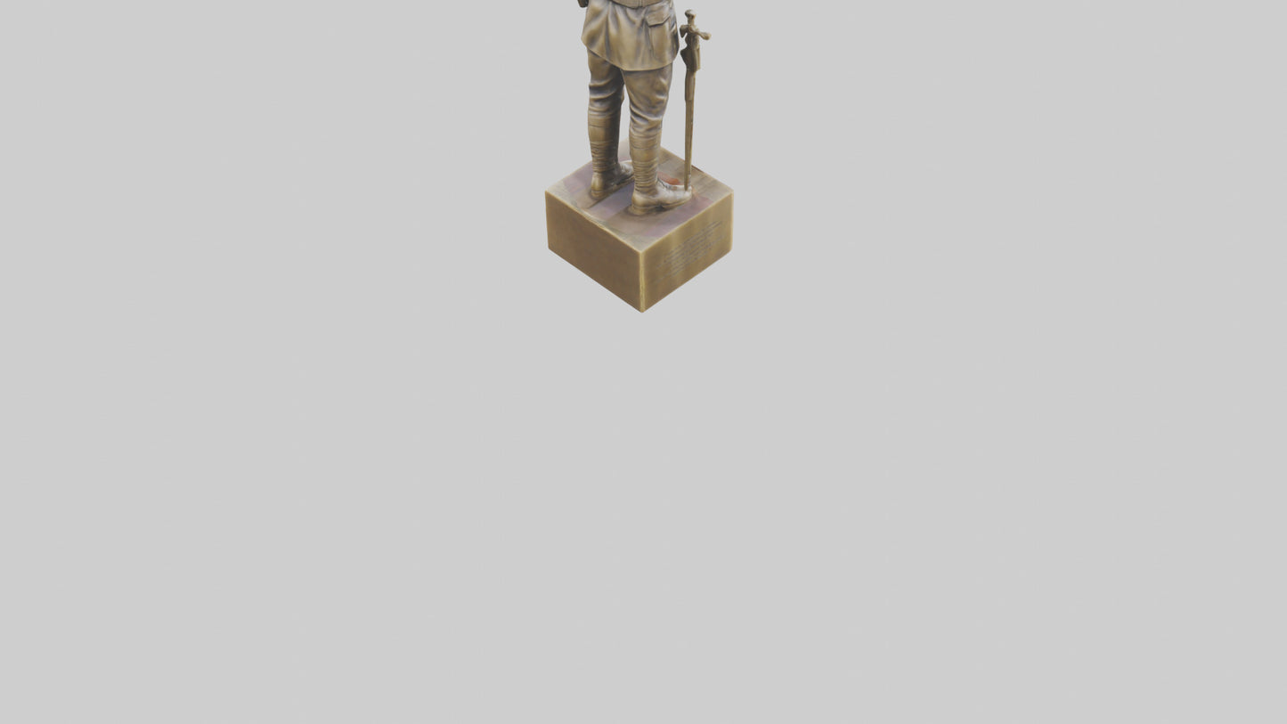 3D model MedalWinning Soldier Tribute Sculpture model VR / AR / low-poly