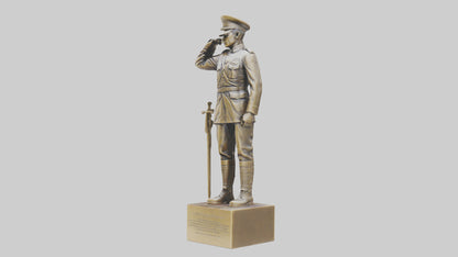 3D model MedalWinning Soldier Tribute Sculpture model VR / AR / low-poly