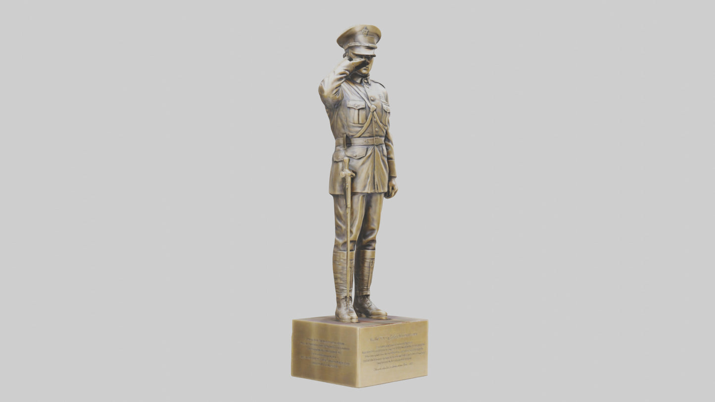 3D model MedalWinning Soldier Tribute Sculpture model VR / AR / low-poly