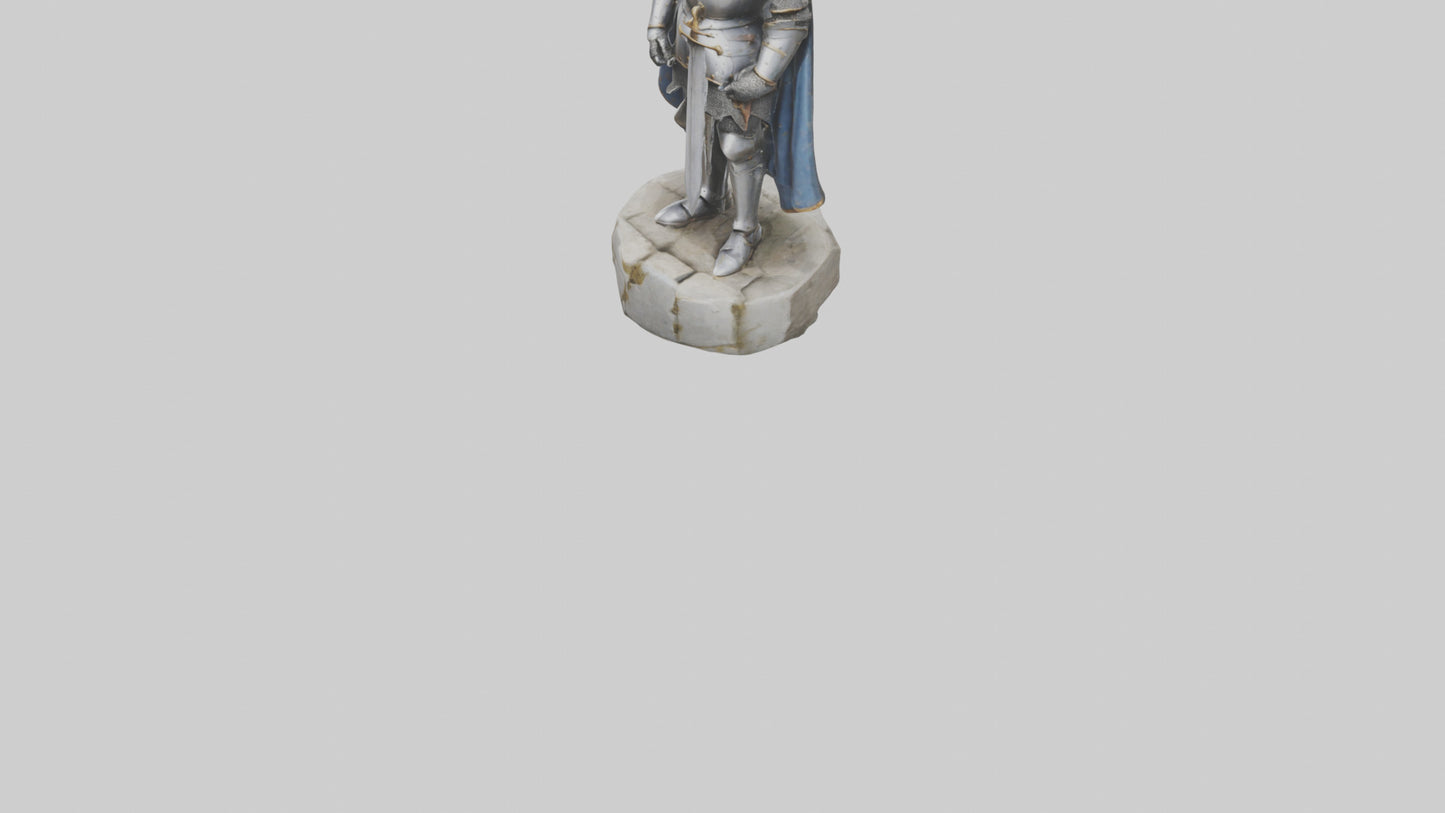 3D model Medieval Castle Knight statue model VR / AR / low-poly