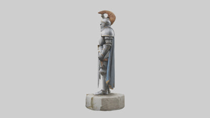 3D model Medieval Castle Knight statue model VR / AR / low-poly