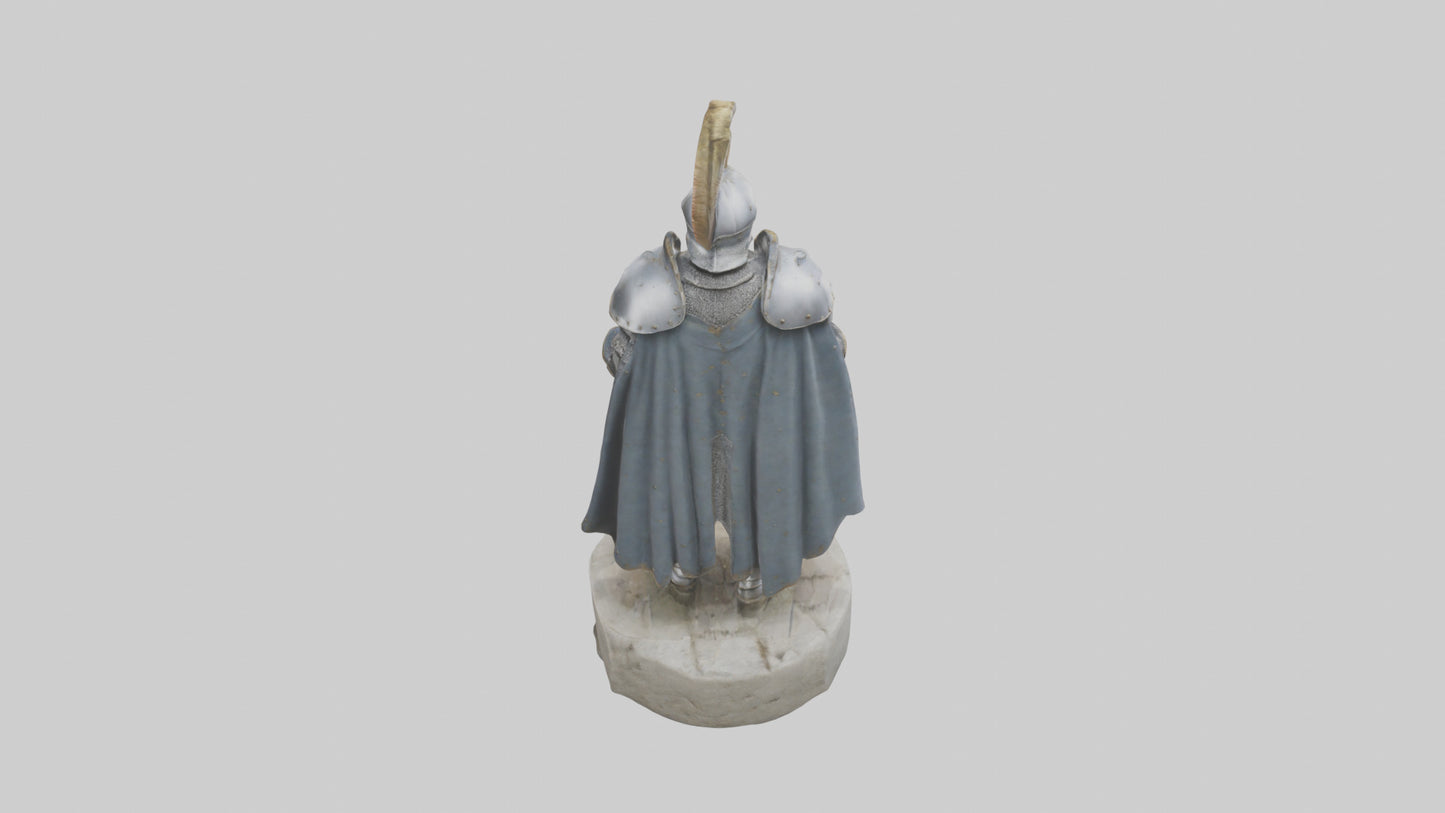 3D model Medieval Castle Knight statue model VR / AR / low-poly