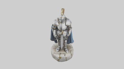 3D model Medieval Castle Knight statue model VR / AR / low-poly