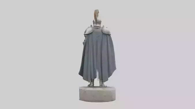 3D model Medieval Castle Knight statue model VR / AR / low-poly