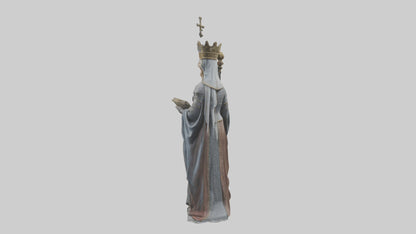 Medieval Queen statue model VR / AR / low-poly